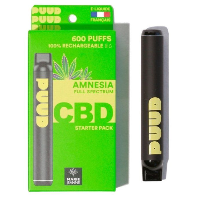 PUUD Amnesia Full Spectrum - 600 Puffs CBD 500 réutilisable