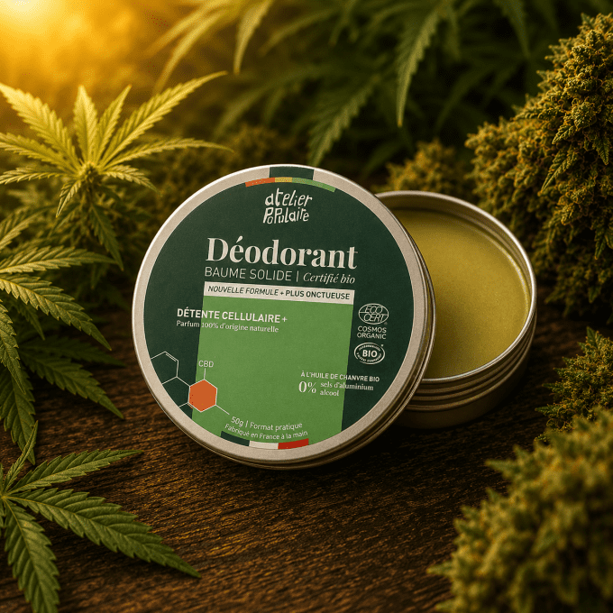 Déodorant Solide au CBD – 50 g