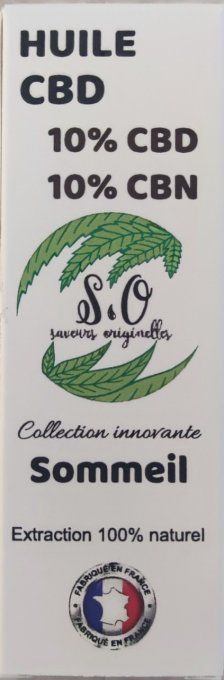 Huile 10% CBD 10% CBN sommeil