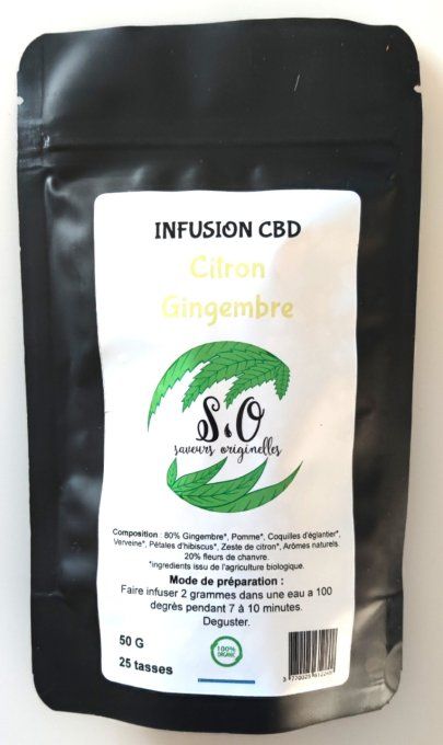 INFUSION CBD CITRON GINGEMBRE 50 G
