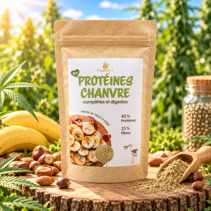 PROTÉINES DE CHANVRE BIO – 40 % DE PROTÉINES